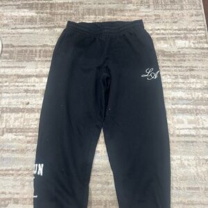 PacSun Kids Black Joggers with White Accents